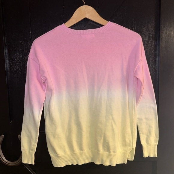 beachlunchlounge Boho Ombré Tie-dye Lightweight Knit Cotton Crew Neck Sweater XS - Picture 9 of 11